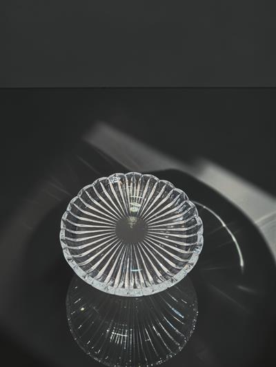 Pasta Tabağı 16 Cm Dik Kesme Dilimli Şeffaf 