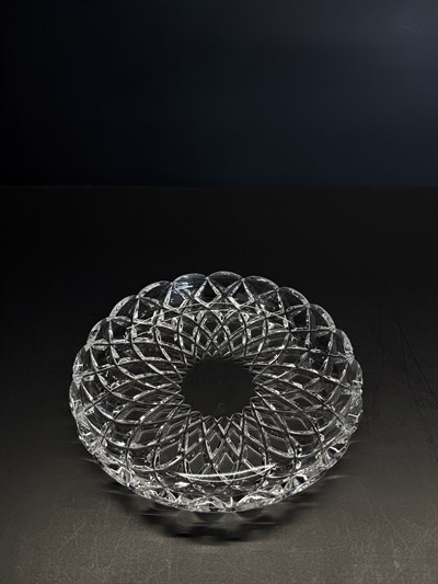 Pasta Tabağı 16  Cm Kafes Dilimli Şeffaf 