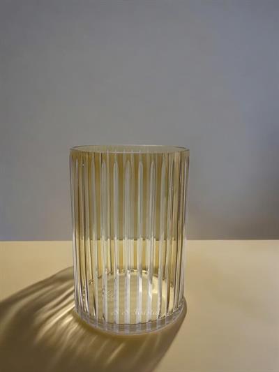 Silindir Düz Vazo 20 Cm Dik Kesme Amber
