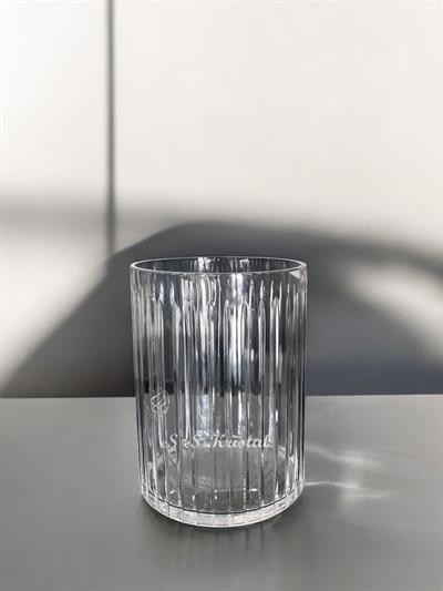 Silindir Düz Vazo 20 Cm Dik Kesme Şeffaf