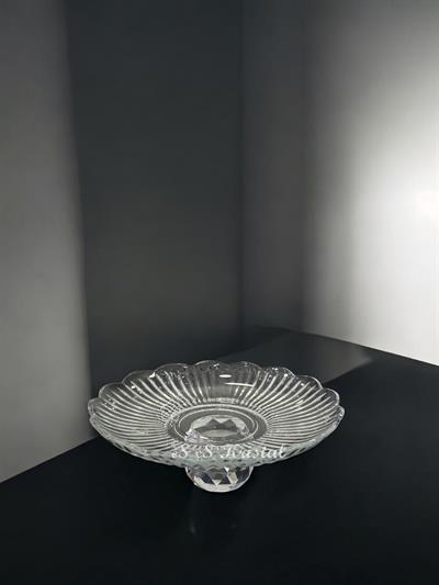 Tek Katlı Lokumluk Kristal Top Ayaklı Dik kesme Şeffaf