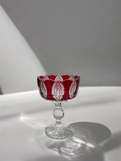 Uzun Ayaklı Dondurmalık Yaprak Dilimli Kırmızı