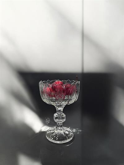 Uzun Ayaklı Dondurmalık Yaprak Dilimli Şeffaf