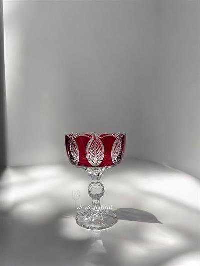 Uzun Ayaklı Dondurmalık Yaprak Dilimli Kırmızı