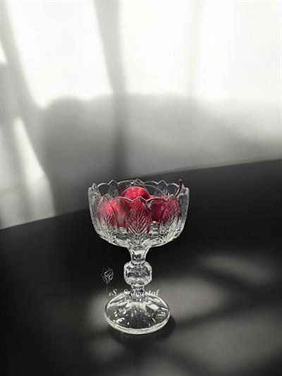 Uzun Ayaklı Dondurmalık Yaprak Dilimli Şeffaf