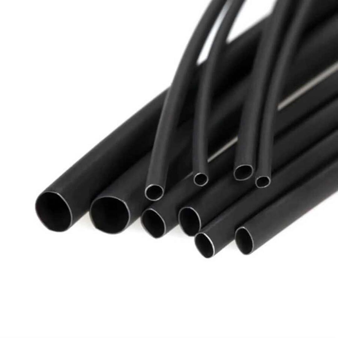 5mm Isı ile Daralan Siyah Makaron 2/1 (-55/+125) - 5mm Black Heat Shrink Tube 2/1 (-55/+125)