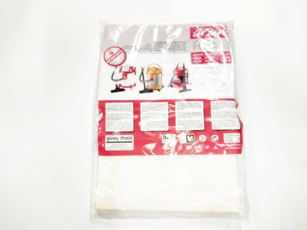 Kovalı Elektrikli Süpürge Kağıt Torba (5'li Paket) 