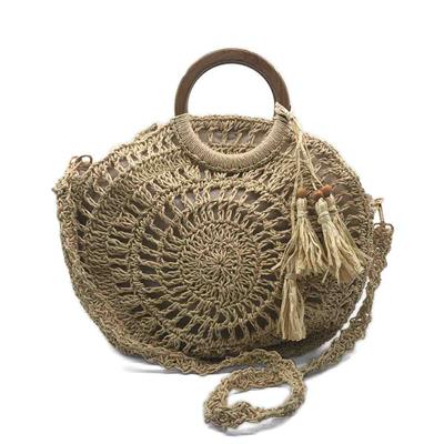 El Yapımı Yuvarlak Örgü Çanta