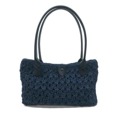 Peri Model Lacivert El İşi, Astarlı ve Kilitli Omuz Çantası