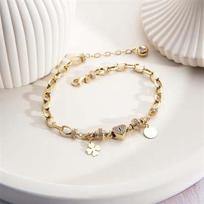 14 AYAR ALTIN CHARM BİLEKLİK