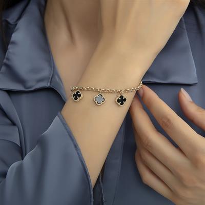 14 AYAR ALTIN CHARM YONCA BİLEKLİK