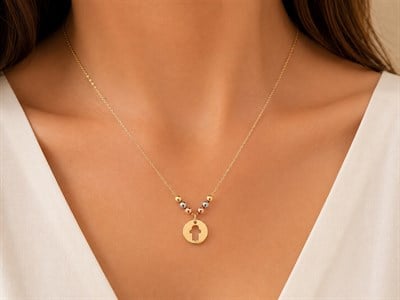 14 Ayar Altın Sade Minimal Kolye