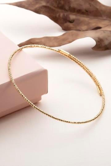 14 Ayar Altın Dorika Top Hafızalı Bileklik(Gold)