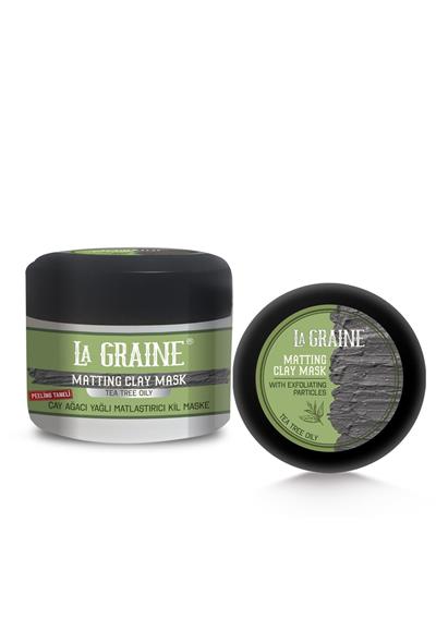 La Graine Çay Ağacı Yağlı Matlaştırıcı Peelıng Taneli Kil Maske 200Ml