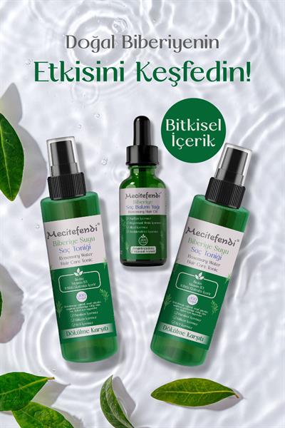 Biberiye Saç Bakım Seti Bukle - Biberiye Suyu Saç Toniği 11 Ekstraktlı (150 Ml X 2 Adet) + Biberiye Saç Serumu 50 ml