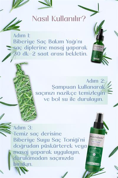 Biberiye Saç Bakım Seti Bukle - Biberiye Suyu Saç Toniği 11 Ekstraktlı (150 Ml X 2 Adet) + Biberiye Saç Serumu 50 ml