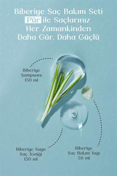 Biberiye Saç Bakım Seti Pür - Biberiye Şampuan 150 Ml + Biberiye Suyu Saç Toniği 11 Ekstraktlı 150 M