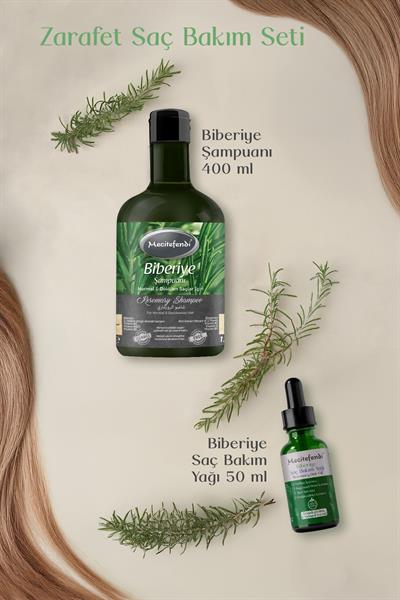 Biberiye Saç Bakım Seti Zarafet - Biberiye Şampuan 400 Ml + Biberiye Serumu 50 Ml