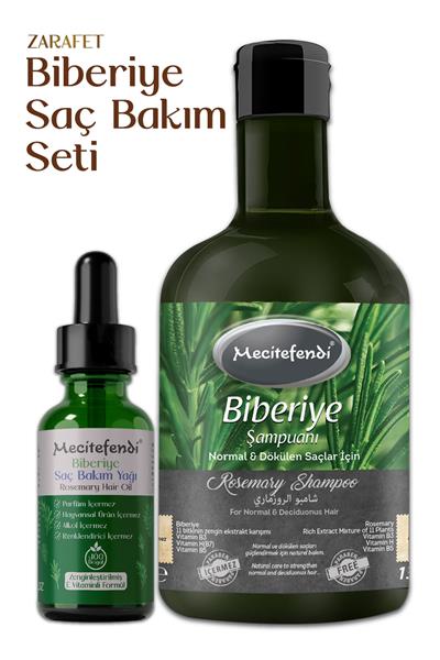 Biberiye Saç Bakım Seti Zarafet - Biberiye Şampuan 400 Ml + Biberiye Serumu 50 Ml
