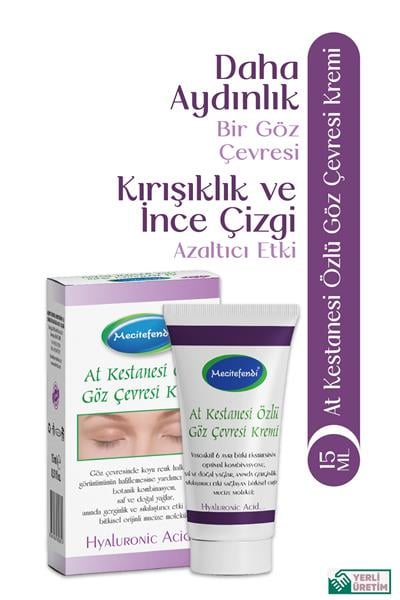 Mecitefendi At Kestanesi Özlü Göz Çevresi Kremi Hyaluronik Asitli (15 Ml.)