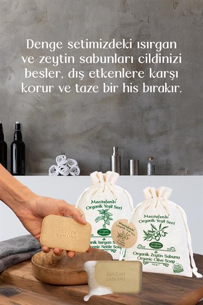 Mecitefendi Organik Yeşil Seri: Denge - Zeytin Ve Isırgan Sabunu (Koruyucu Ve Rahatlatıcı)+Mist
