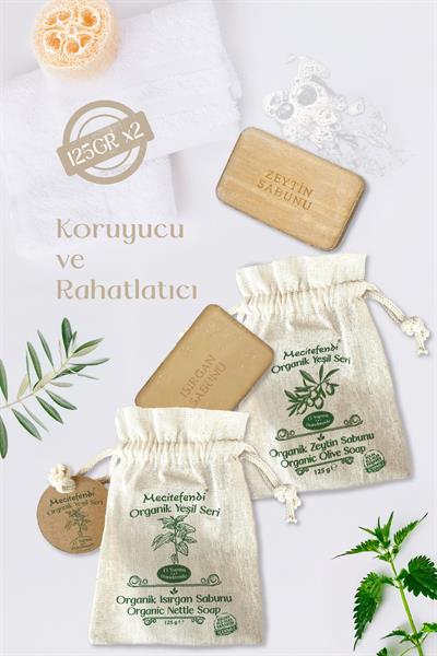 Mecitefendi Organik Yeşil Seri: Denge - Zeytin Ve Isırgan Sabunu (Koruyucu Ve Rahatlatıcı) 125 Gr