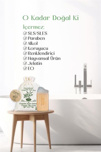Mecitefendi Organik Yeşil Seri: Doğal Zeytin Sabunu (Cildinizi Besler Ve Yumuşatır) 125 Gr + Mist