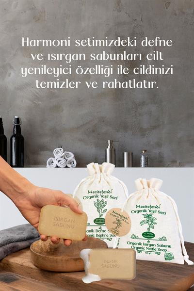 Mecitefendi Organik Yeşil Seri: Harmoni - Isırgan Ve Defne Sabunu (Yenileyici Ve Ferahlatıcı ) 125 G