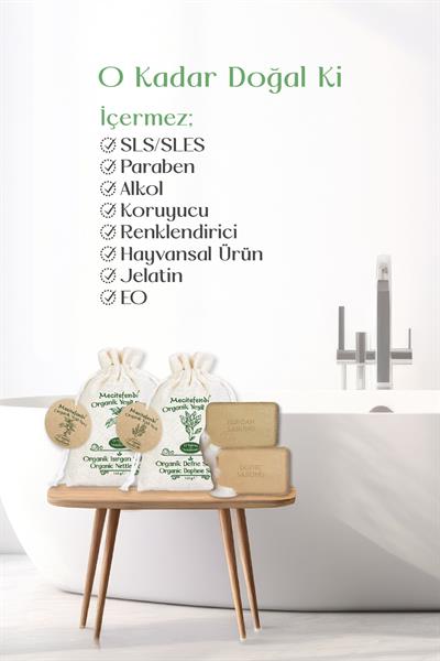 Mecitefendi Organik Yeşil Seri: Harmoni - Isırgan Ve Defne Sabunu (Yenileyici Ve Ferahlatıcı ) 125 G