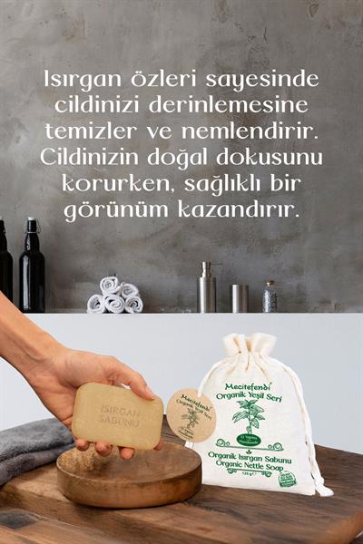 Mecitefendi Organik Yeşil Seri: Isırgan Sabunu (Cilt Yenileyici Ve Onarıcı) 125 Gr