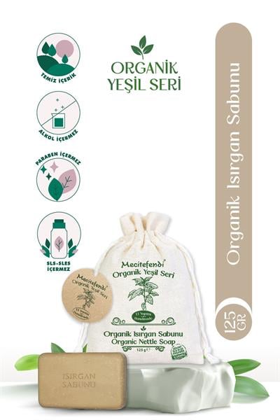 Mecitefendi Organik Yeşil Seri: Isırgan Sabunu (Cilt Yenileyici Ve Onarıcı) 125 Gr
