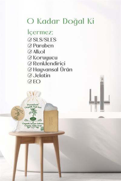 Mecitefendi Organik Yeşil Seri: Isırgan Sabunu (Cilt Yenileyici Ve Onarıcı) 125 Gr