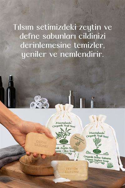 Mecitefendi Organik Yeşil Seri: Tılsım - Defne Ve Zeytin Sabunu (Canlandıran Ve Besleyen Bakım)+Mist
