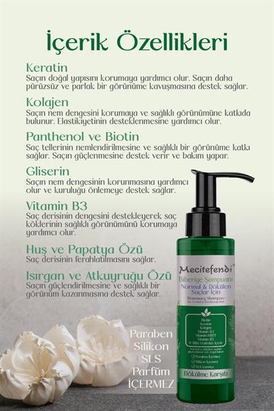 Biberiye Şampuanı 150 ml (Biotin, Keratin ve Kolajen İçerikli)