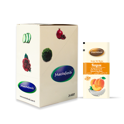 MECİTEFENDİ DOĞAL KİL MASKE-KAYISI TEK KULLANIM- (20gr*24 ADET)