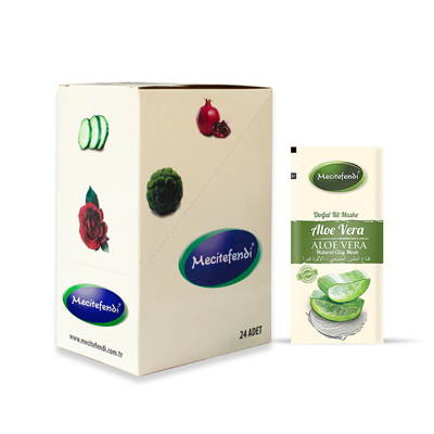 MECİTEFENDİ KİL MASKE ALOE VERA TEK KULLANIMLIK - (20GR *24 ADET) 