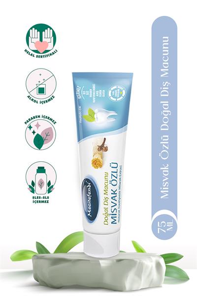 MECİTEFENDİ MİSVAK ÖZLÜ DOĞAL DİŞ MACUNU 75 ML