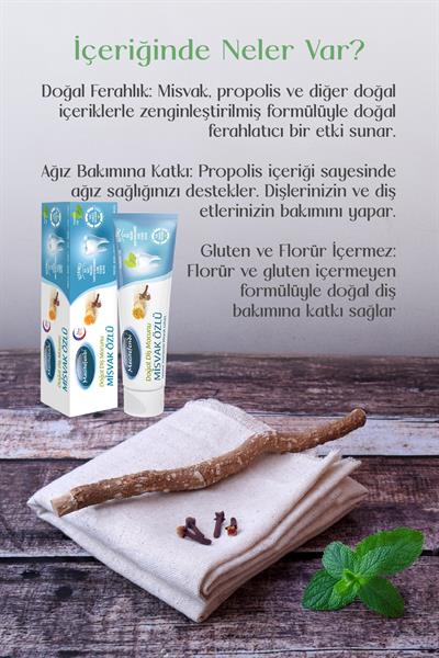 MECİTEFENDİ MİSVAK ÖZLÜ DOĞAL DİŞ MACUNU 75 ML