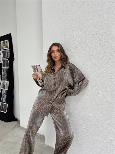 Leopar Saten Takım