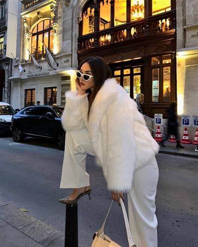 Premium Oversize Kürk Beyaz