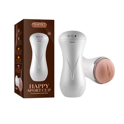 İç Kısmı Tırtıklı Gerçekçi Hissiyat Usb Şarjlı 10 Titreşim Fonksiyonlu Ses Çıkartabilen Cup Vajina