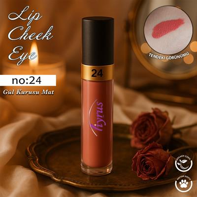 Lip Cheek Eye 24 Gül Kurusu Mat