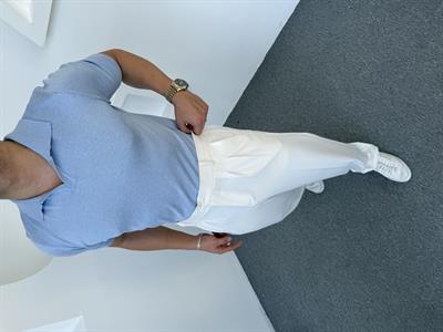 %100 Pamuk Triko Polo Yaka T-Shirt Bebe Mavisi