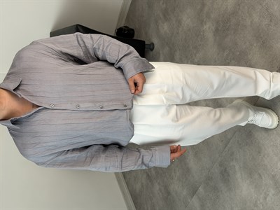 %100 TENSEL KUMAŞ UZUNKOL YAZLIK GÖMLEK ANTRASİT