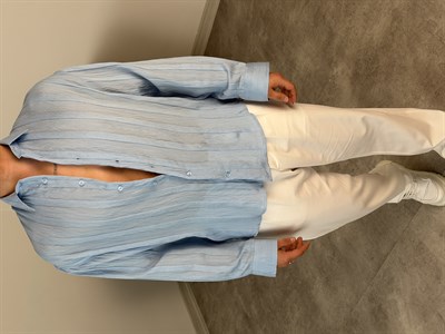 %100 TENSEL KUMAŞ UZUNKOL YAZLIK GÖMLEK BEBE MAVİ