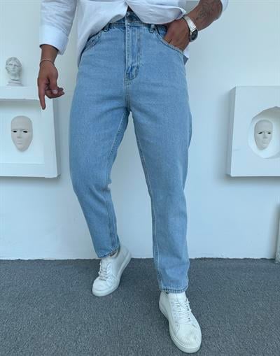 AA Kalite Boyfriend Kot Pantolon Açık Mavi