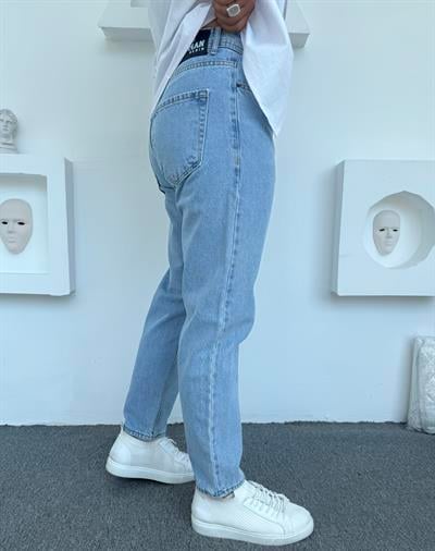 AA Kalite Boyfriend Kot Pantolon Açık Mavi