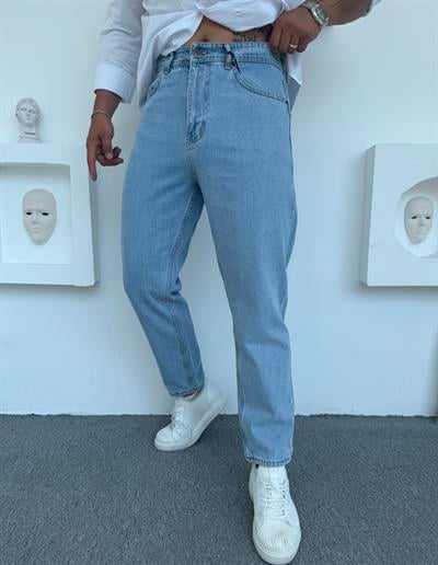 AA Kalite Boyfriend Kot Pantolon Açık Mavi