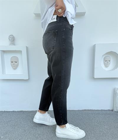 AA Kalite Boyfriend Kot Pantolon Antrasit