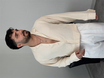 AEROBİN KUMAŞ UZUNKOL PREMİUM GÖMLEK BEJ